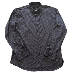 KENNETH COLE AWARENESS “XL” Slim Fit Black w/blue & Burgundy Circle Design